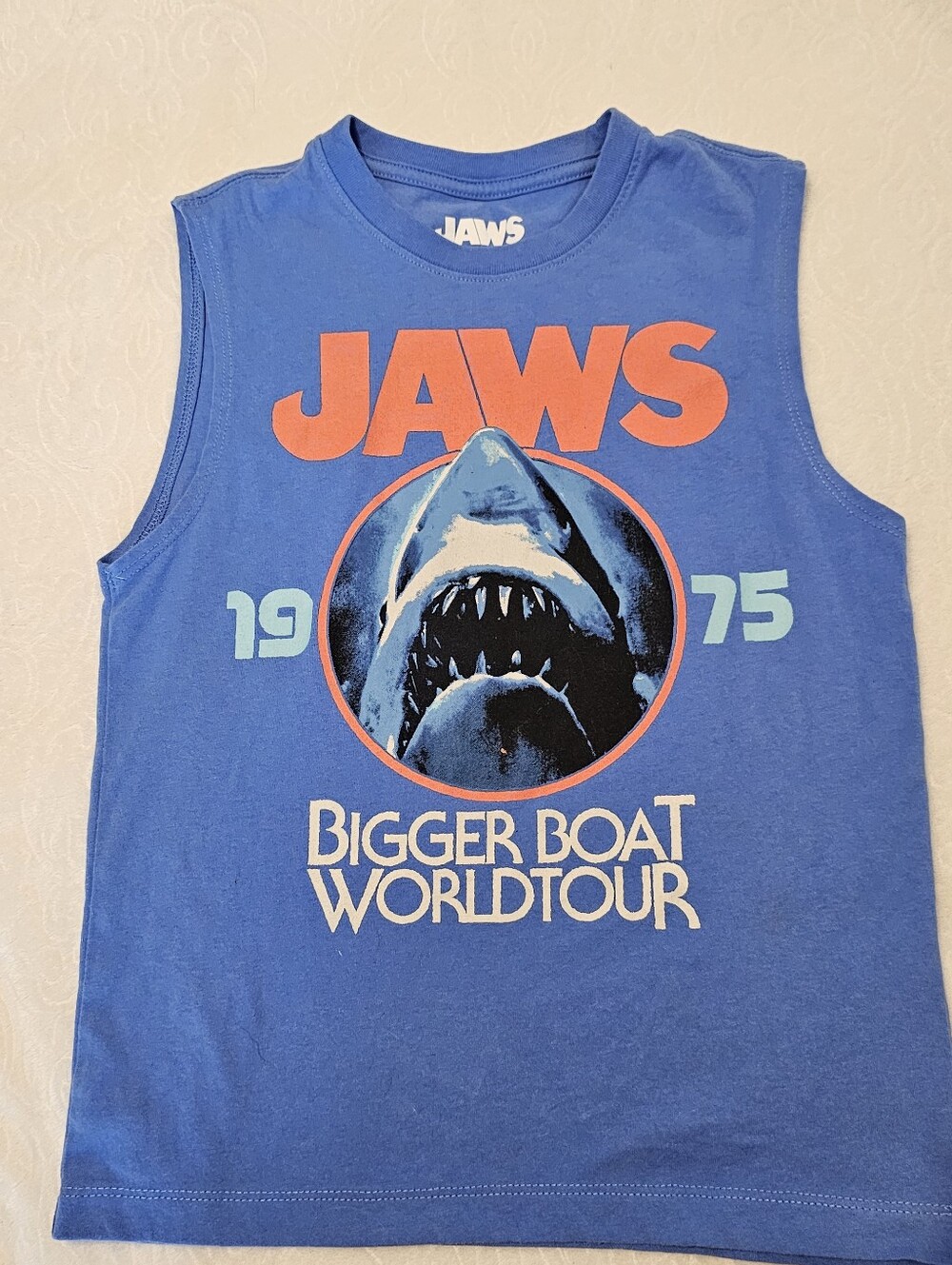 Jaws Movie Vintage Style Sleeveless Graphic Tank Top Boys Size M (8)